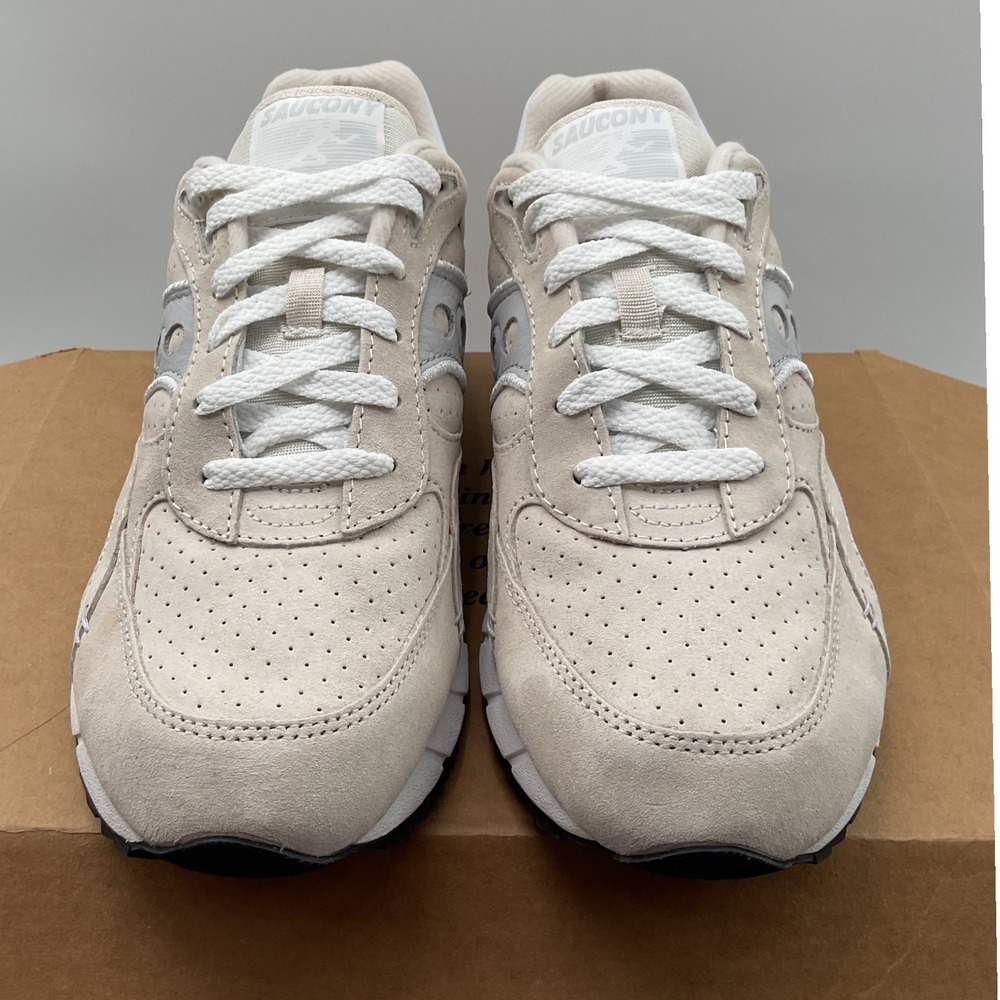 Saucony Shadow 6000 Sand Silver Leather Suede Sneakers S70662-1 Mens 10.5
